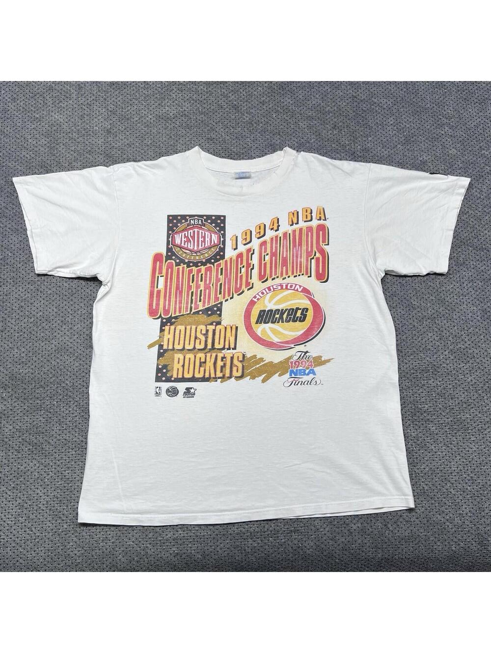 Vintage 1994 Starter Houston Rockets Western Conference Champions T-Shirt Large